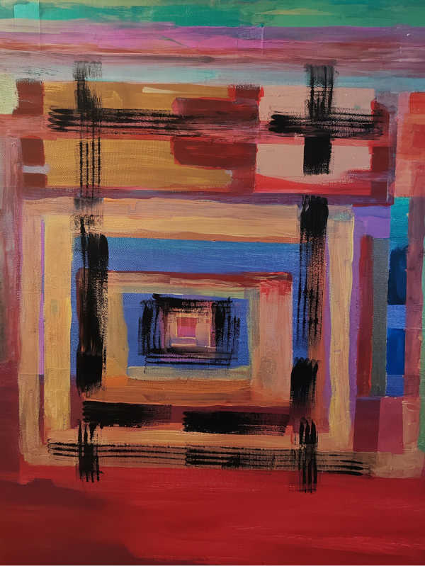 Abstract painting titled “Fair Governance” by Serj Éty’n, featuring layered rectangular shapes in red, blue, yellow, green, and pink tones, intersected by bold black brush marks suggesting structure, balance, and the idea of justice in an abstract geometric form. Created by Serj Éty'n. Abstract painting titled “Fair Governance” by Serj Éty’n, featuring layered rectangular shapes in red, blue, yellow, green, and pink tones, intersected by bold black brush marks suggesting structure, balance, and the idea of justice in an abstract geometric form. Created by Serj Éty'n.